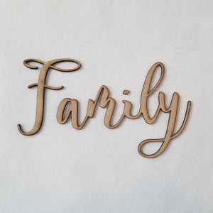 "Family" - script font