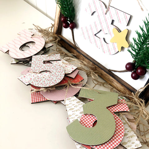 Christmas Hanging Numbers Countdown - Craft