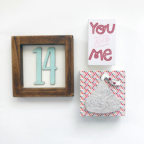Tray - Feb Kit ("14" in Frame, Choc Kiss, You&Me Block)