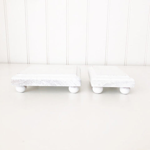 Mini Square Risers (Set of 2) - White