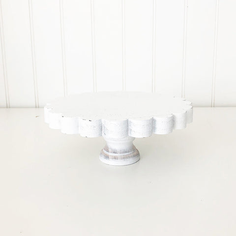 Scalloped Stand - White