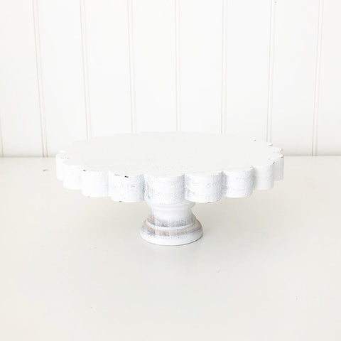 Scalloped Stand - White