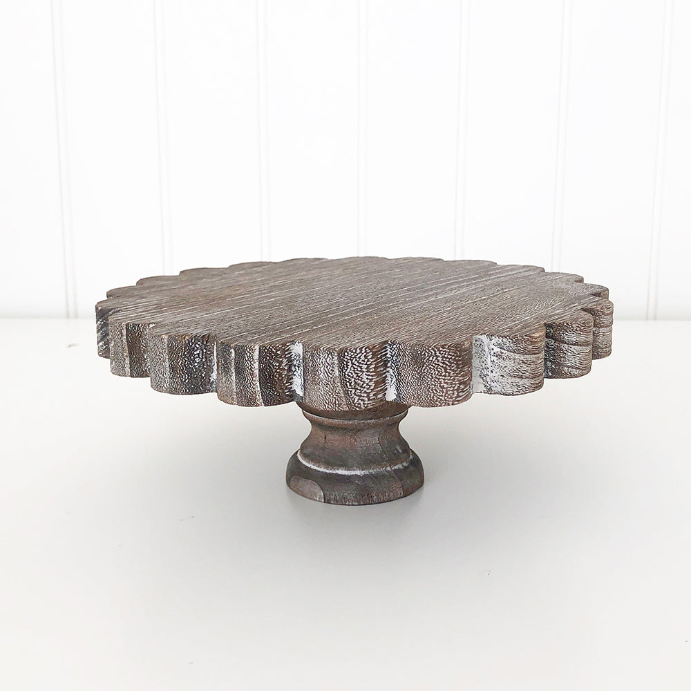 Scalloped Stand - Antique Brown